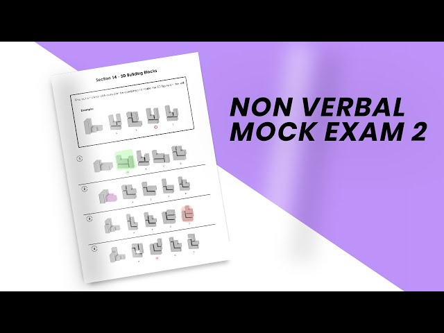 11+ Non Verbal Reasoning - Mock Exam 2 Walkthrough