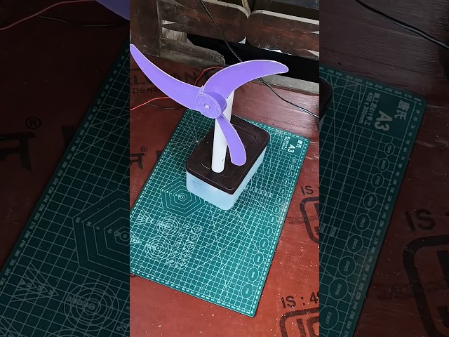 How to Make DIY High-Speed Table Fan at Home! ❄️ #shorts