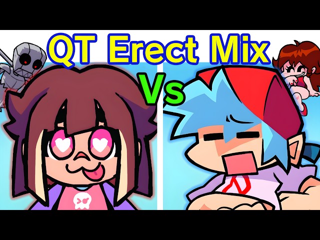 FNF VS QT: REWIRED - Erect Remix Update (Friday Night Funkin' Mod) (BF & GF)
