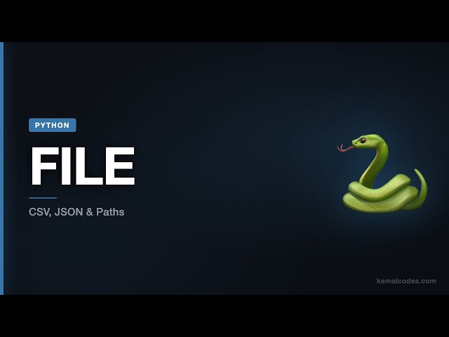 Python Tutorial #12: Python File I/O — Reading, Writing & Working with Data