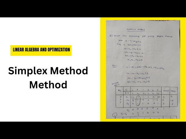 5.Simplex method