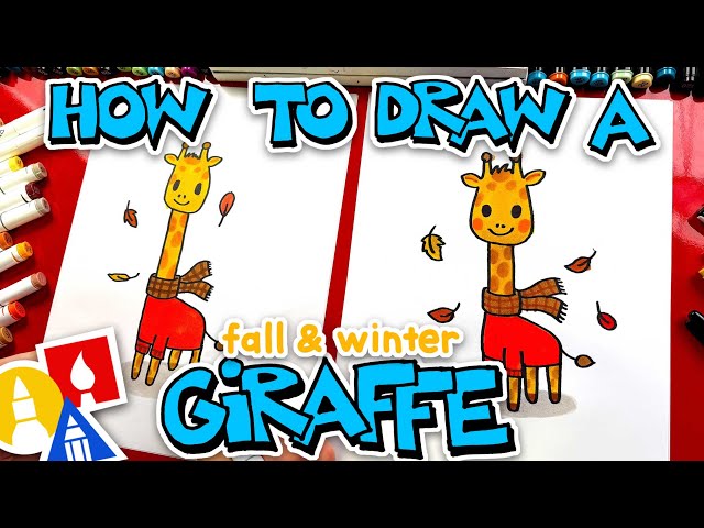 How To Draw A Fall And Winter Giraffe