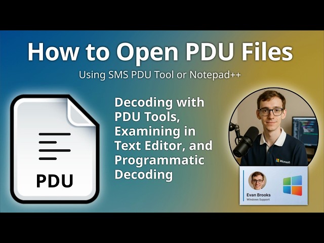 How to Open PDU Files (SMS Protocol Data Unit)