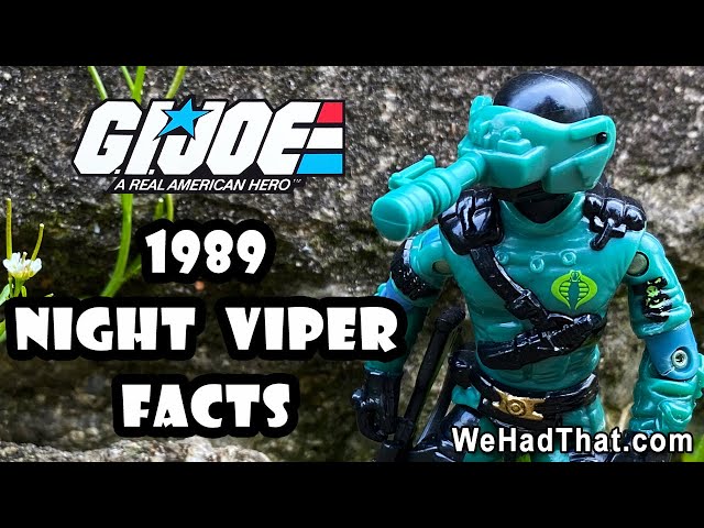 G.I. Joe COBRA Night Viper Vintage 1989 Hasbro Action Figure Cartoon Overview Review ARAH