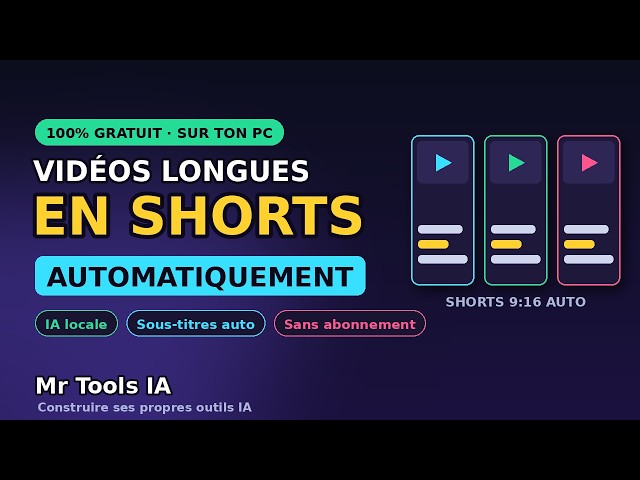 J'ai créé un Générateur de Shorts IA GRATUIT (transcription, recadrage, sous-titres... sans abon-)