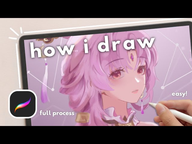how to draw on procreate | FULL digital art illustration process