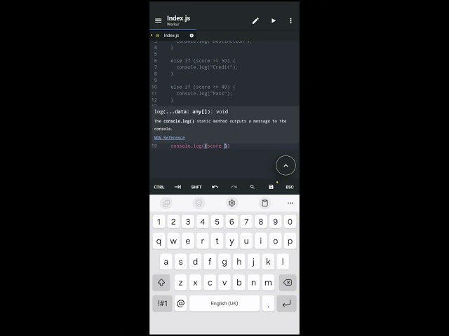 Javascript concept,if,else if,else, tenary operation, daily review coding using Acode on cellphone