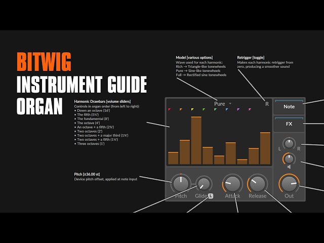 Organ - Bitwig Instrument Guide