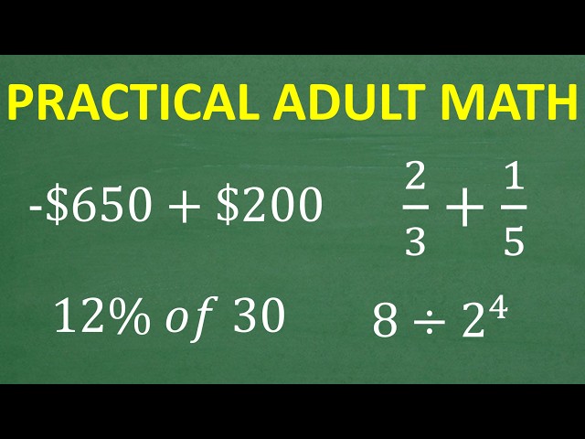 Basic Math for Adults – Can You Solve These 4 Real-World Problems?