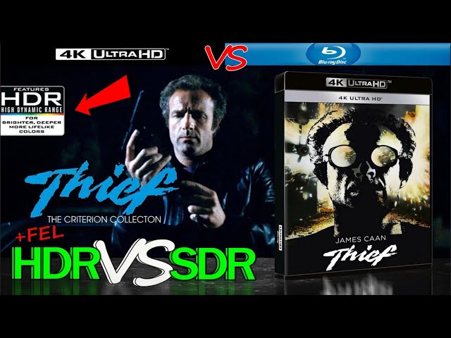 Thief 1981 HDR ANALYSIS 4K UHD Blu Ray REVIEW vs 1080p BD SDR 100nits #TRUE_DIFFERENCE #WATCH_IN_HDR
