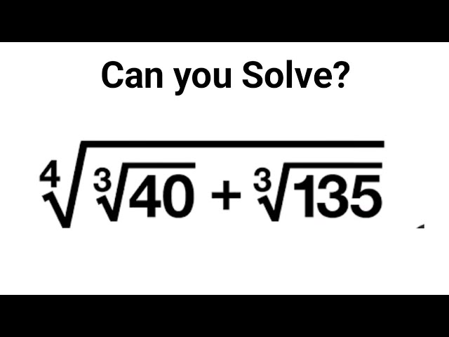 Can You Simplify This Radical? Harvard University | Interesting Math Problem |