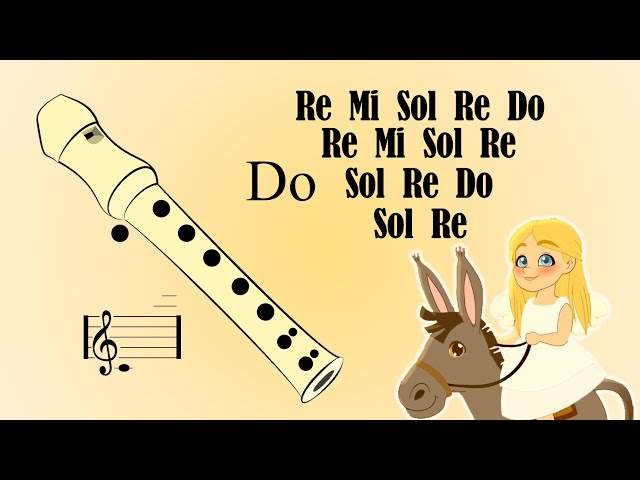 🌟 𝐌𝐈 𝐁𝐔𝐑𝐑𝐈𝐓𝐎 𝐒𝐀𝐁𝐀𝐍𝐄𝐑𝐎 🌟 Villancico, flauta dulce fácil, tutorial con animación + Notas
