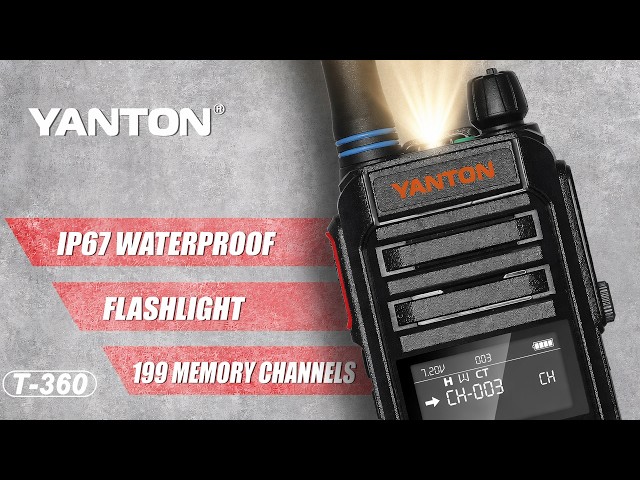 YANTON T-360 Two-Way Radio | IP67 Waterproof | Type-C, 2000mAh