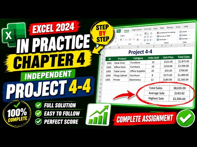 Excel 2024 In Practice Ch 4 Independent Project 4-4