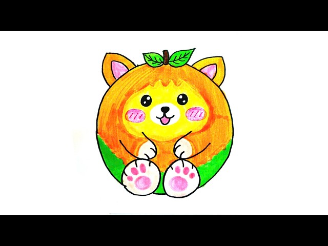 How To Draw A Cute Animal Shaped Oranges