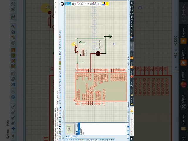 EDUCPP Part 14 PIC16F877A Switch Interfacing Using Proteus Simulation Explained in English #Shorts