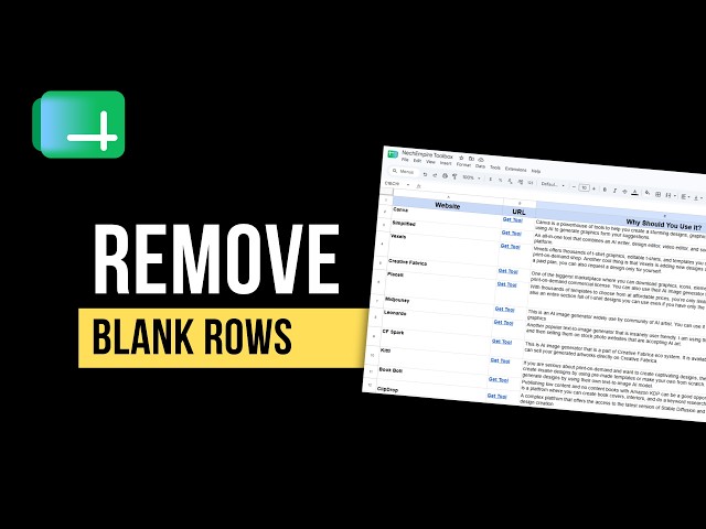 How to Remove Blank Rows in Google Sheets Fast (Clean Spreadsheet Data)