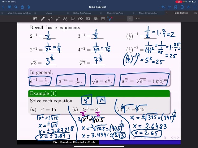 Exponential Function and Exponential Growth/Decay