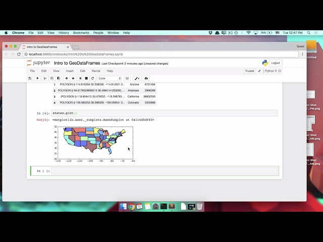 Introduction to GeoDataframes in geopandas