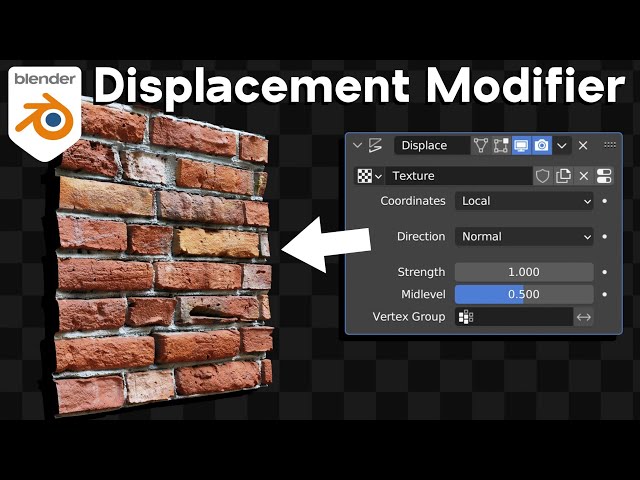 How to Use the Displacement Modifier (Blender Tutorial)