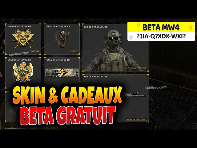 Skin et Cadeaux GRATUITS Beta MW4 + CODES Beta