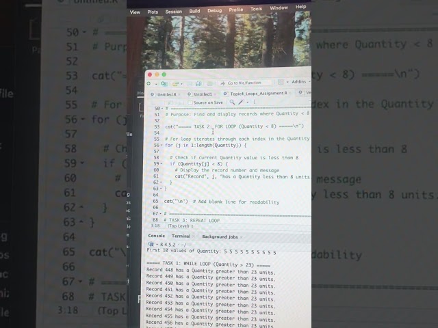 If statements in R studio