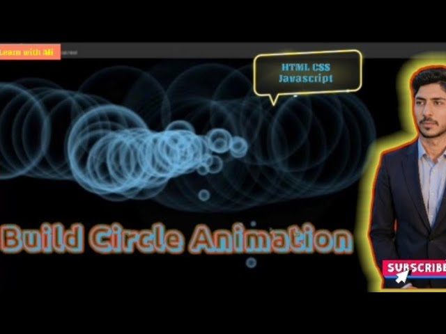 How to Build Circle Animation Using HTML CSS and JavaScript step by step tutorial #coding