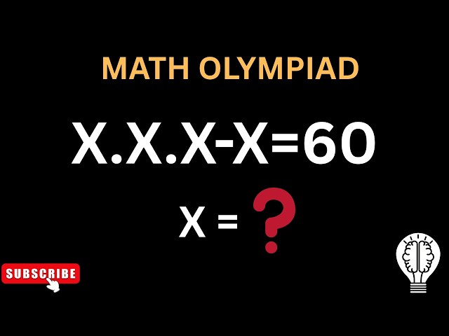 Solve x.x.x−x=60 | Most Viral Math Pattern Puzzle