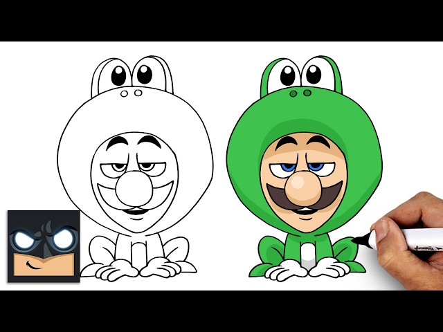 How to Draw Frog Luigi | Super Mario