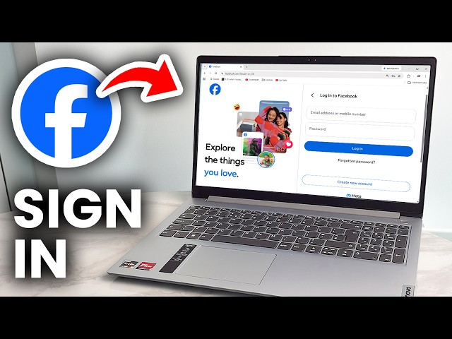 How To Log In Facebook On PC or Laptop - Tutorial