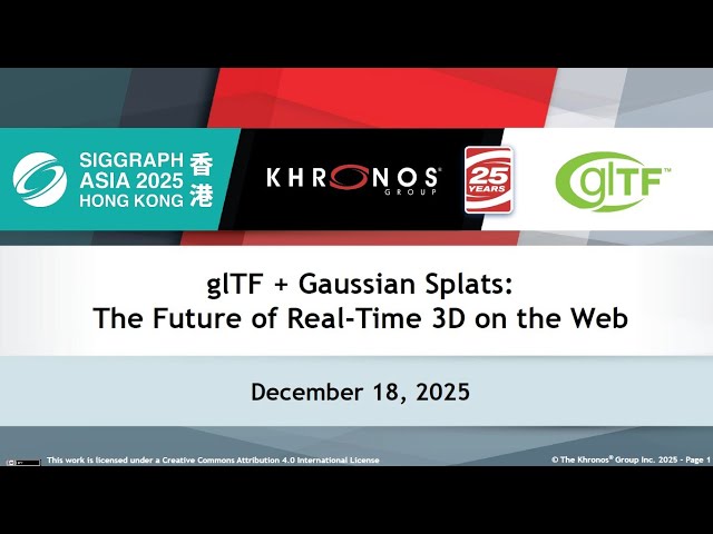 glTF and Gaussian Splats: The Future of Real Time 3D on the Web