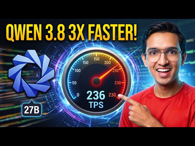 Qwen 3.8 DFlash2: 27B AI Running at 236 TOK/S Locally!