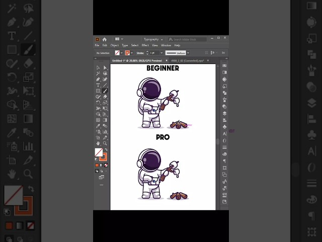 Difference between beginner and pro graphic designer #adobeillustrator #graphicdesign