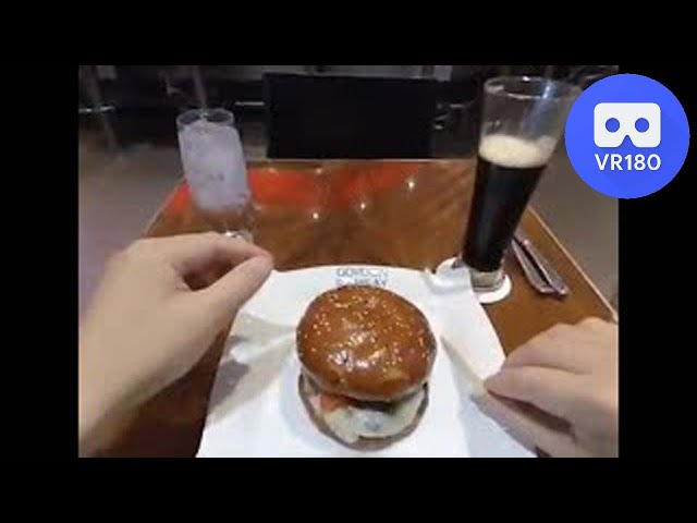 Hell's Kitchen Burger and a pint of Guinness [VR180 3D]