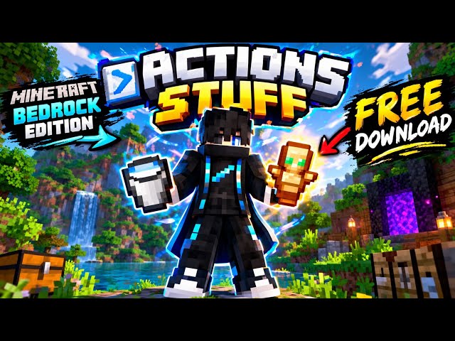 1.9 for MCPE/Bedrock (1.26.45+!) Actions & Stuff free download 