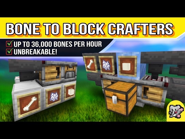 FAST Bone to Bone Block Crafter | Minecraft Bedrock