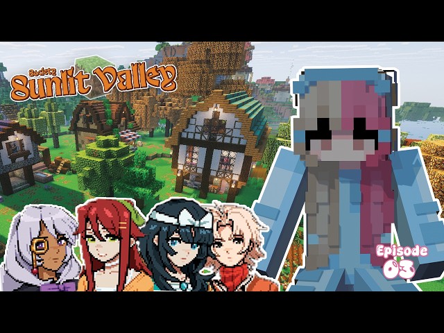 🌿 Our Tiny Village Is Finally Coming to Life! | Minecraft: Society: Sunlit Valley