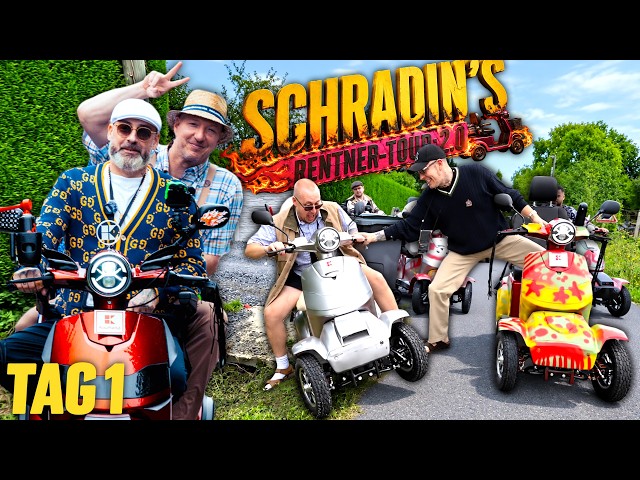 DAY 1 of SCHRADIN'S PENSIONER TOUR 2.0👴🏻🔥VIOLENT ACCIDENT & MEGA CRASHOUT🤬 with SIDO, MONTE, ZARB...