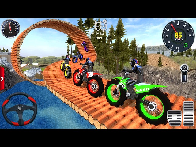 Mega Ramp Motor Bike Stunt Racing Impossible 3D - Extreme Motocross Dirt Bikes - Offroad GamePlay #1