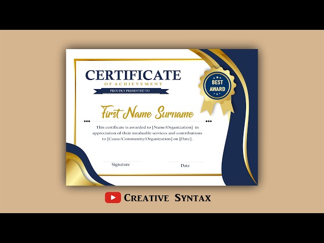 How to Design a Professional Certificate in CorelDRAW, Step by Step Tutorial for Beginners, US Ready