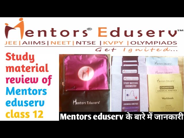 Class 11 and 12 study material unboxing of Mentors eduserv 2024.