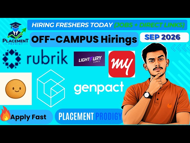 Genpact & Rubrik Hiring | 2027 Batch | Job Alert 29 Sept 2026