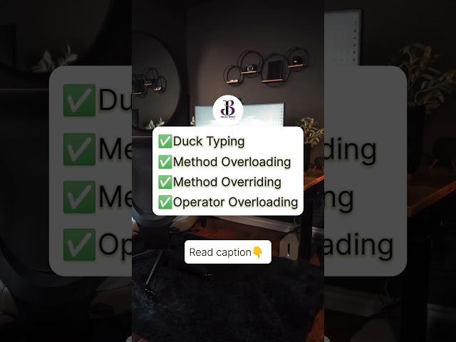 🔥👩‍💻4 ways to implement polymorphism in #python #shorts
