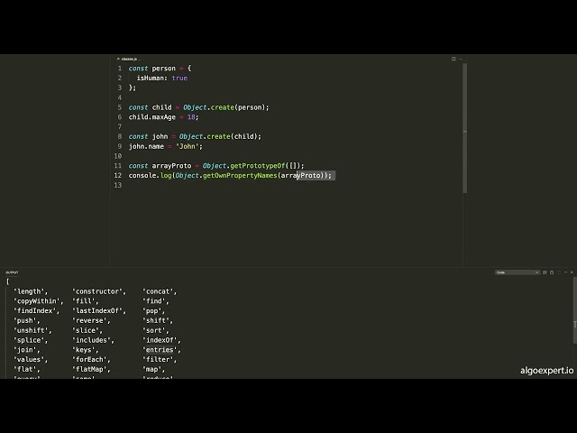 Classes in Javascript