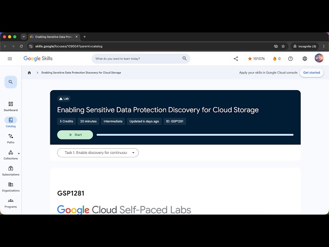 Enabling Sensitive Data Protection Discovery for Cloud Storage | GSP1281