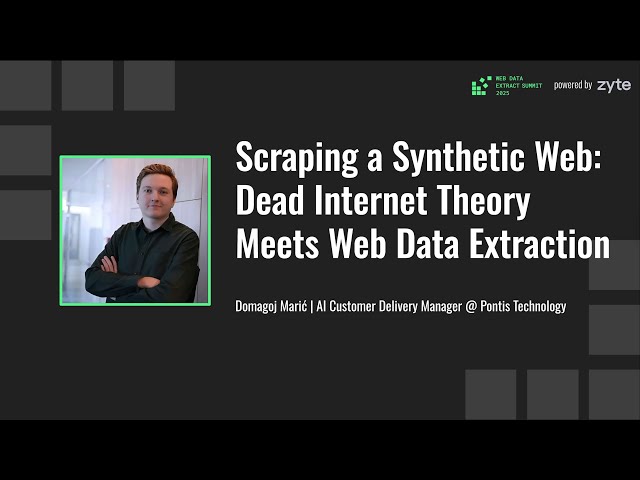 Scraping a Synthetic Web: Dead Internet Theory Meets Web Data Extraction