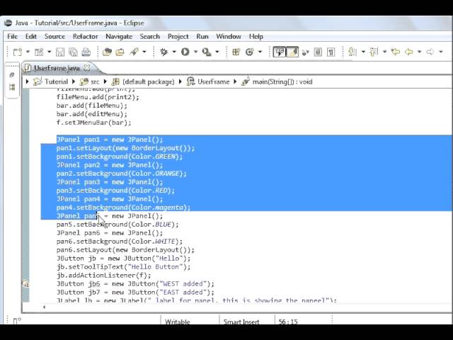 Java programming part 68 GUI : ToolBars Fired event in ActionPerformed, using the Object class