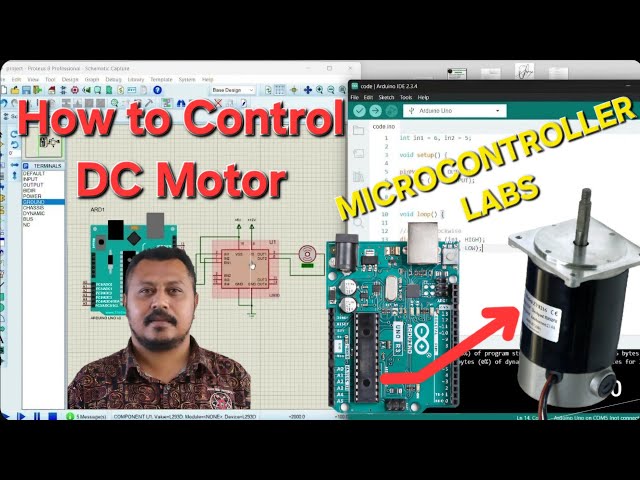 How to Control DC Motor | Proteus Simulation | Arduino Microcontroller