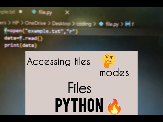 Files| Types of files| Opening files in Python| different modes| reading and writing| EXPLORE 🔥