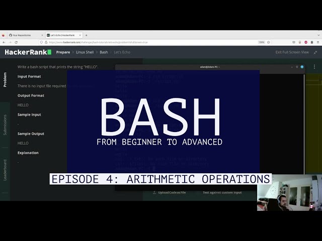 BASH from beginner to advanced: Solutions to Hackerrank Challenges - Episode 4: Arithmetic Operation